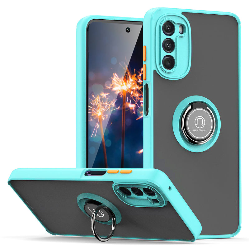 TJS "Define" Ring Kickstand Phone Case for Motorola G 5G 2022