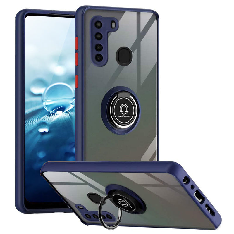 TJS "Define" Ring Kickstand Phone Case for Samsung A21
