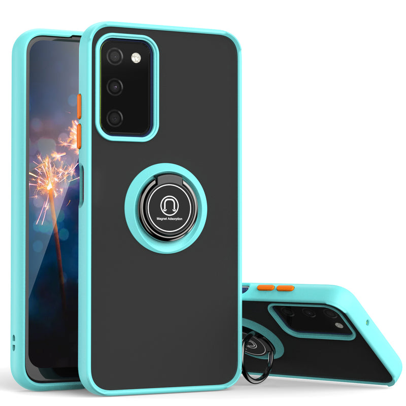 TJS "Define" Ring Kickstand Phone Case for Samsung Galaxy A03s