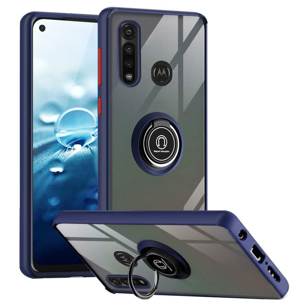 TJS "Define" Ring Kickstand Phone Case for Motorola G Power 2020