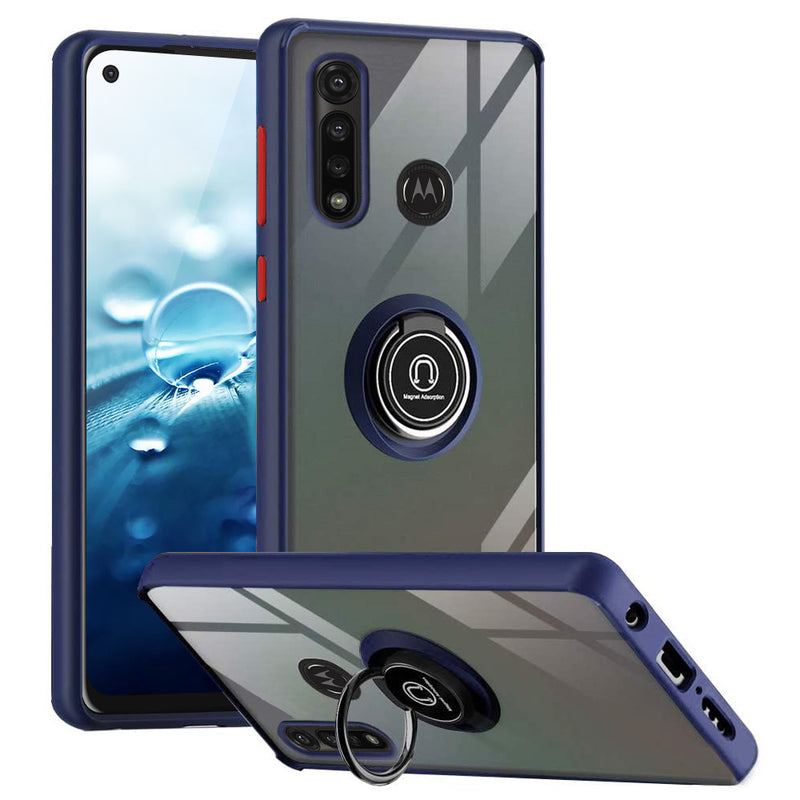 TJS "Define" Ring Kickstand Phone Case for Motorola G Power 2020