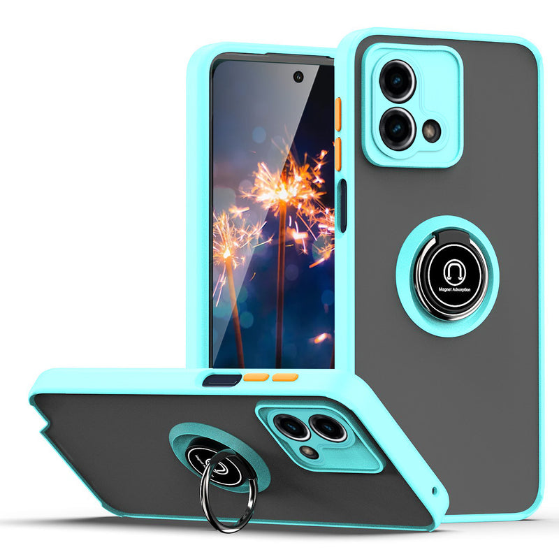 TJS "Define" Ring Kickstand Phone Case for Motorola G Stylus 5G 2023