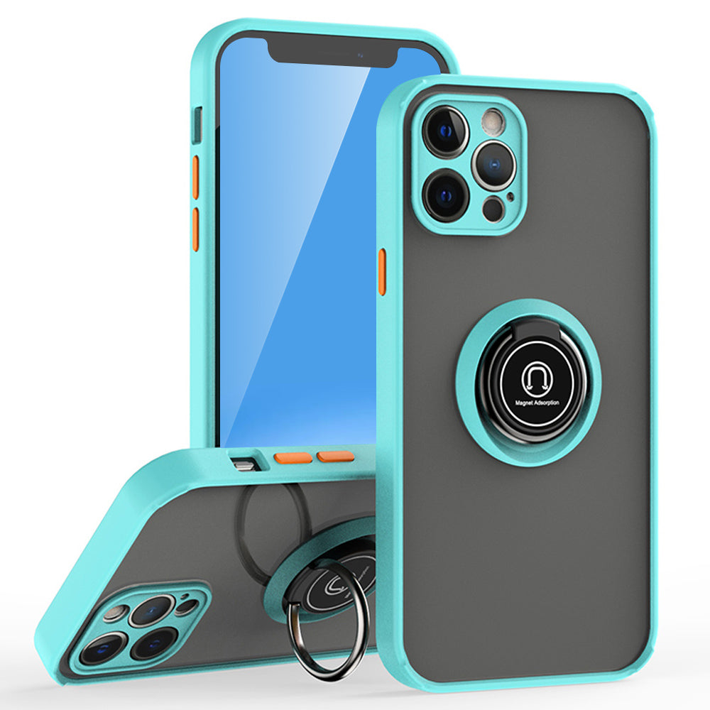TJS "Define" Ring Kickstand Phone Case for iPhone 12 Pro Max
