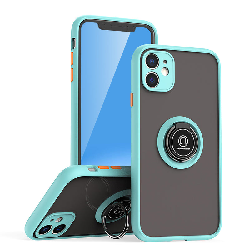 TJS "Define" Ring Kickstand Phone Case for iPhone 11