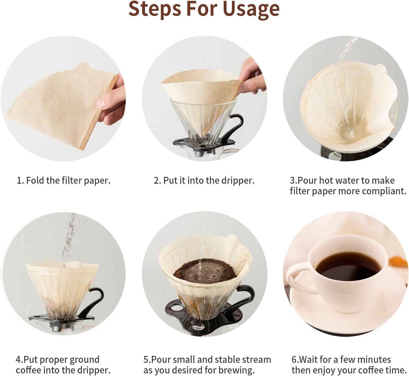 TJS Size 02 unbleached cone coffee filters 200 count
