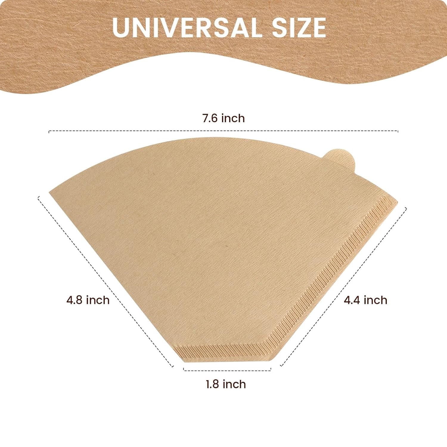 TJS Size 04 unbleached cone coffee filters 200 count