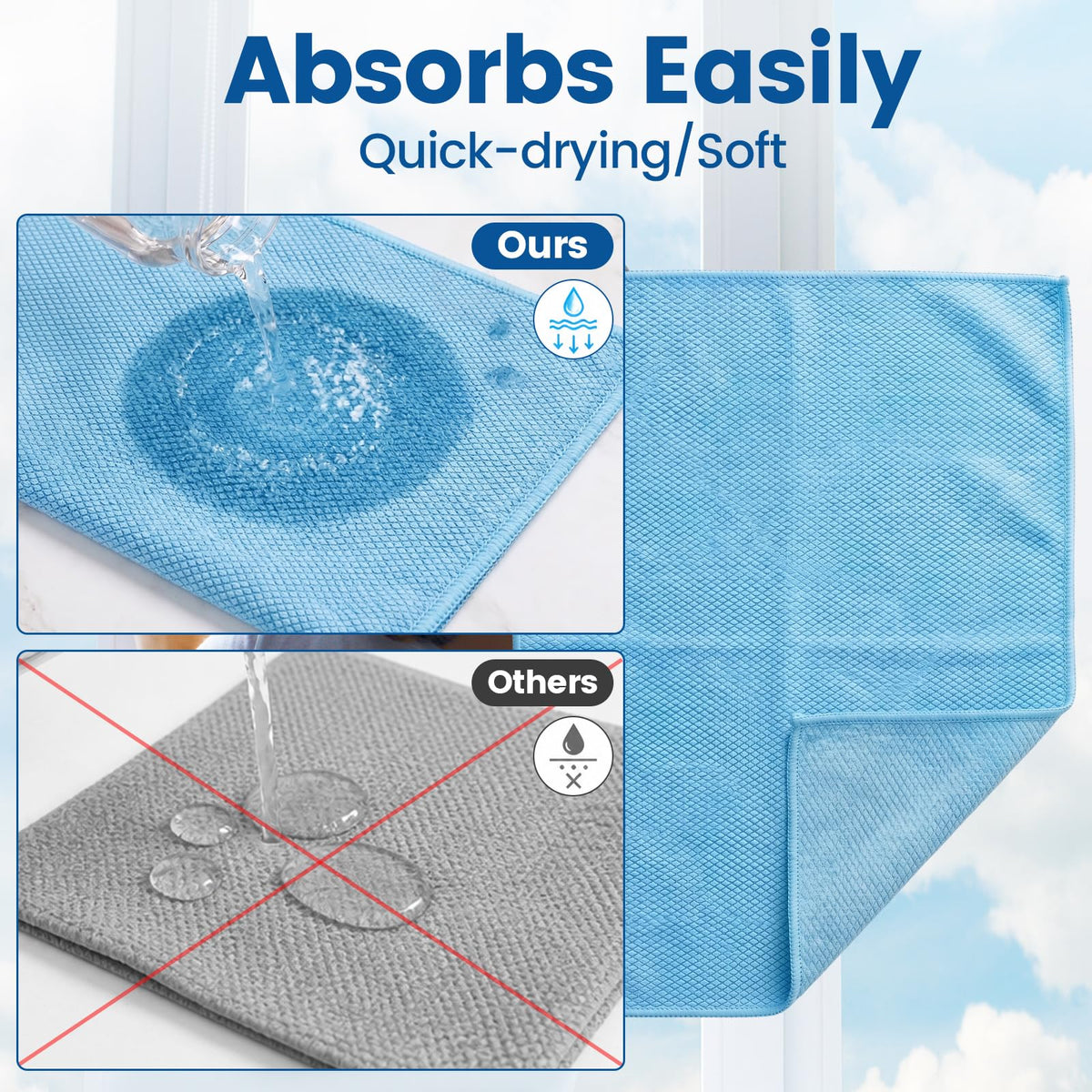 Niveaya reusable fish scale microfiber cleaning cloth detail 6