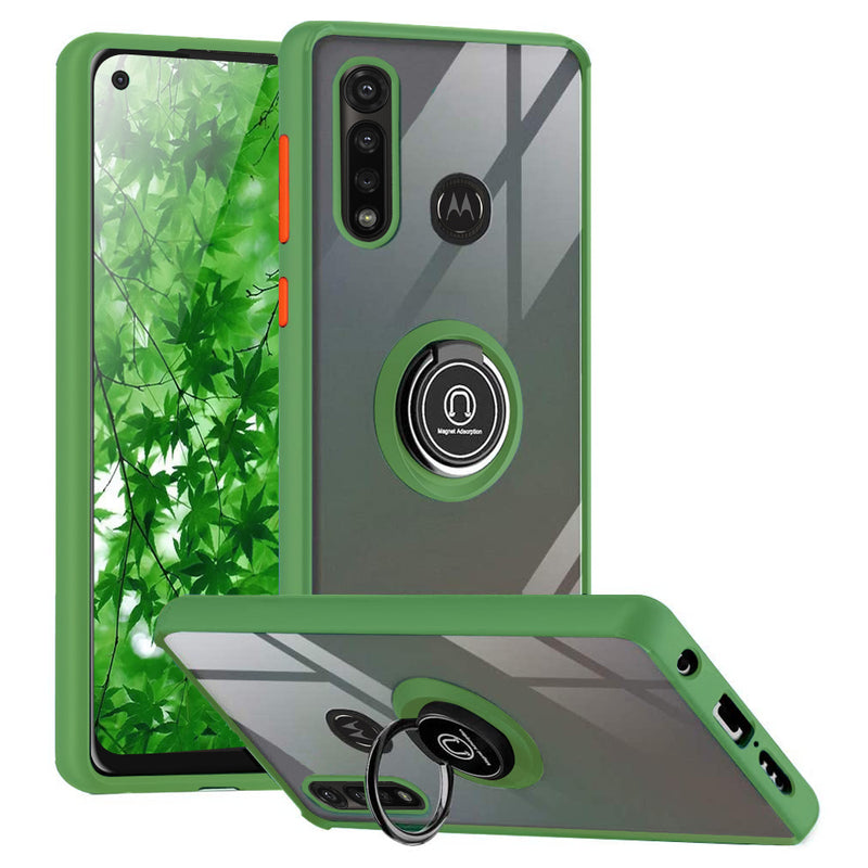 TJS "Define" Ring Kickstand Phone Case for Motorola G Power 2020