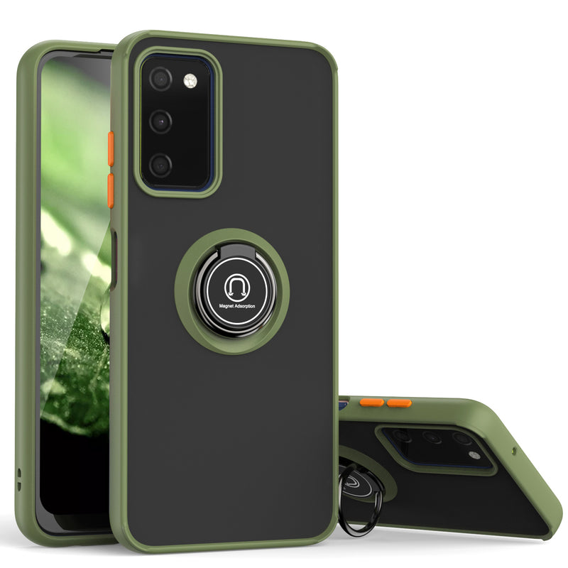 TJS "Define" Ring Kickstand Phone Case for Samsung Galaxy A03s