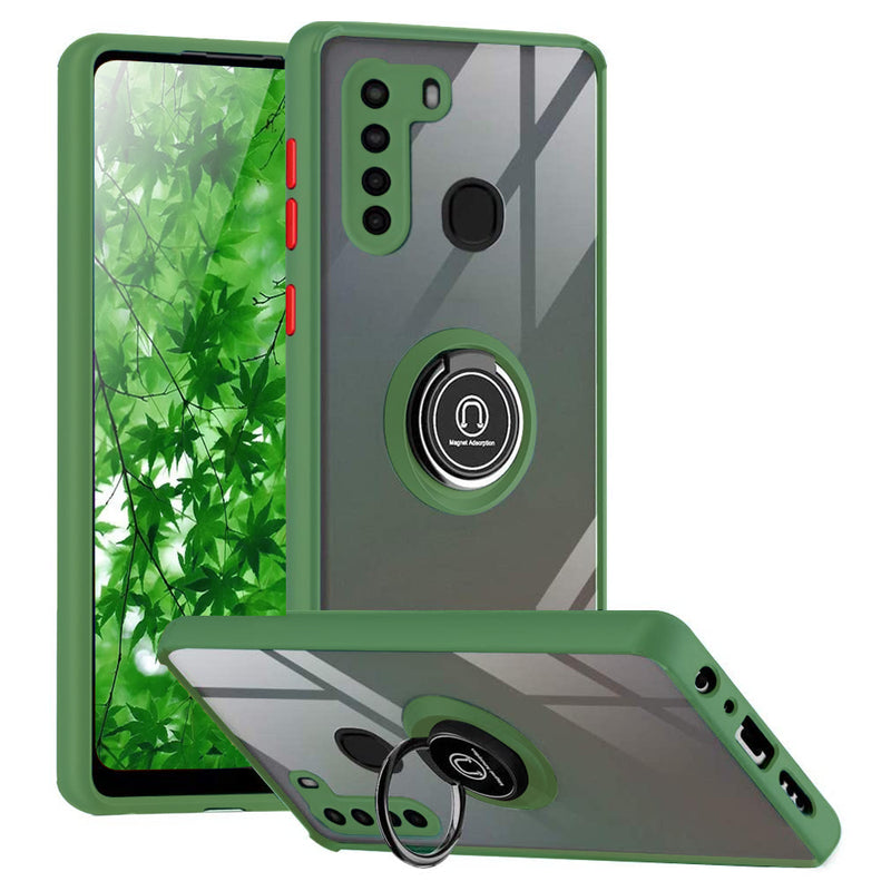 TJS "Define" Ring Kickstand Phone Case for Samsung A21