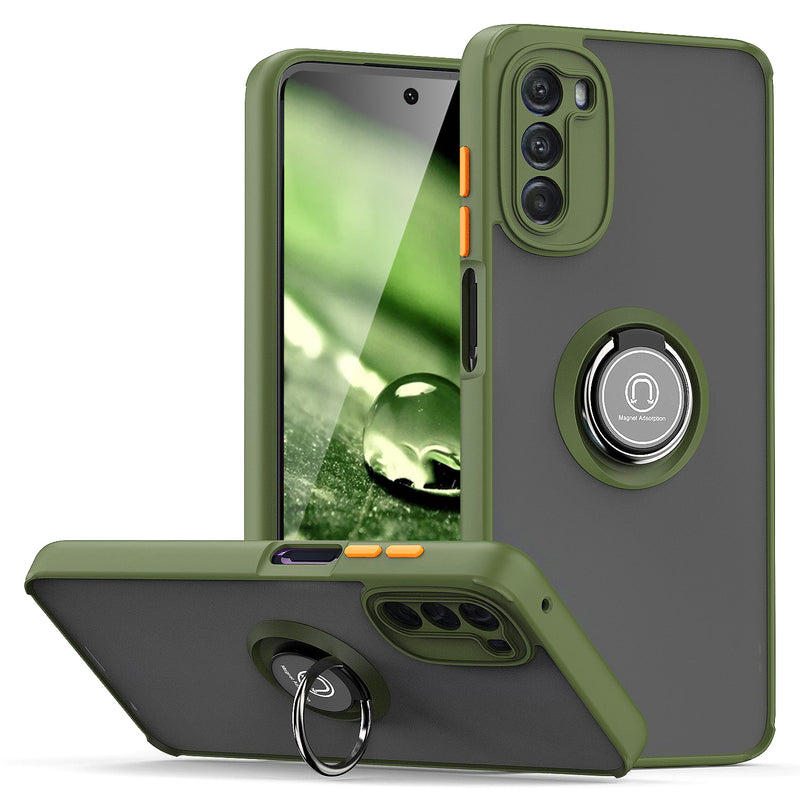 TJS "Define" Ring Kickstand Phone Case for Motorola G 5G 2022