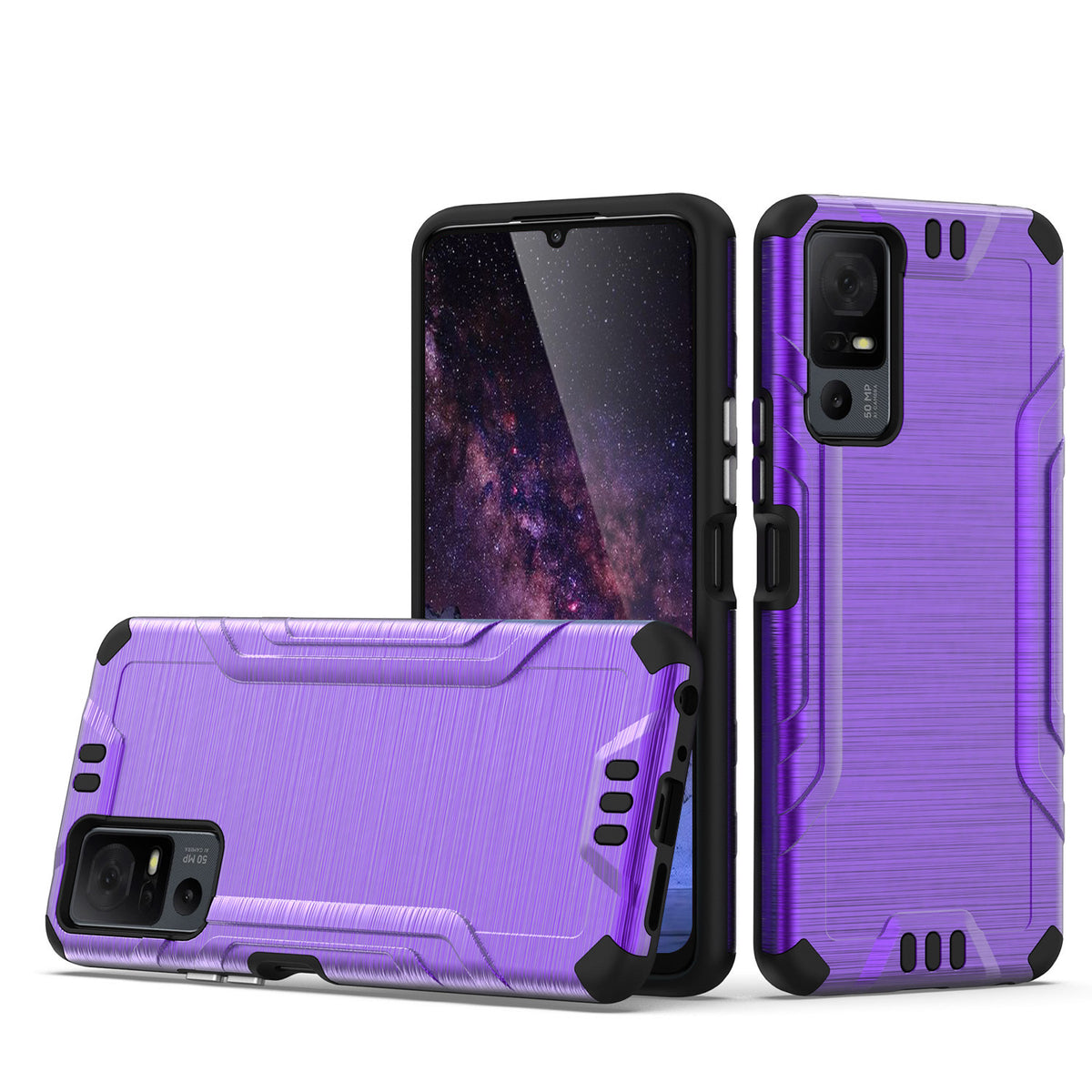 TJS "Herculus" Hybrid Phone Case for TCL 40 XL / TCL 40 T (T608DL)