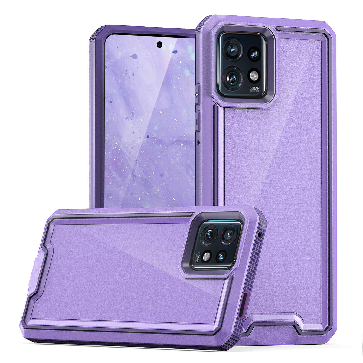 TJS "Reveal" Hybrid Phone Case for Motorola Edge Plus 2023