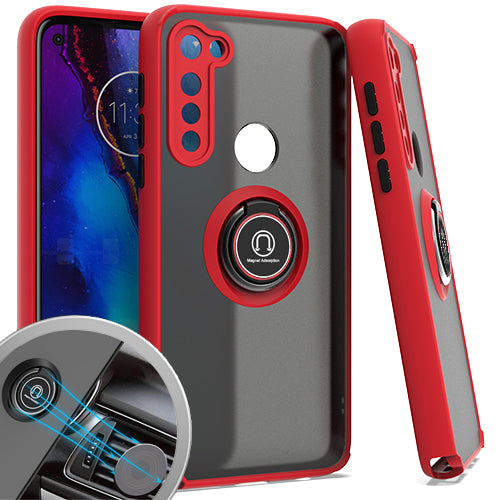 TJS "Define" Ring Kickstand Phone Case for Motorola G Stylus