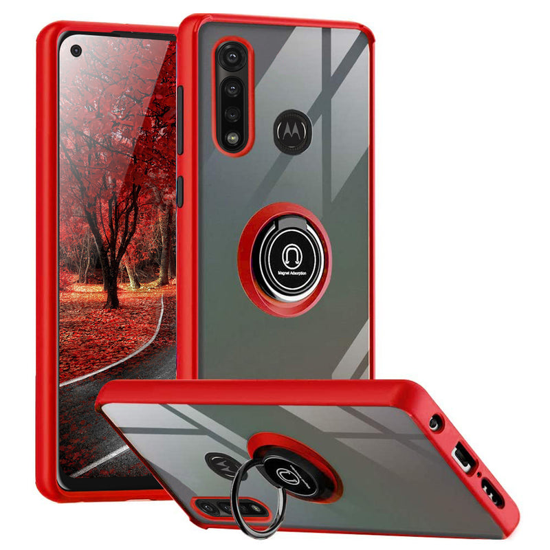 TJS "Define" Ring Kickstand Phone Case for Motorola G Power 2020