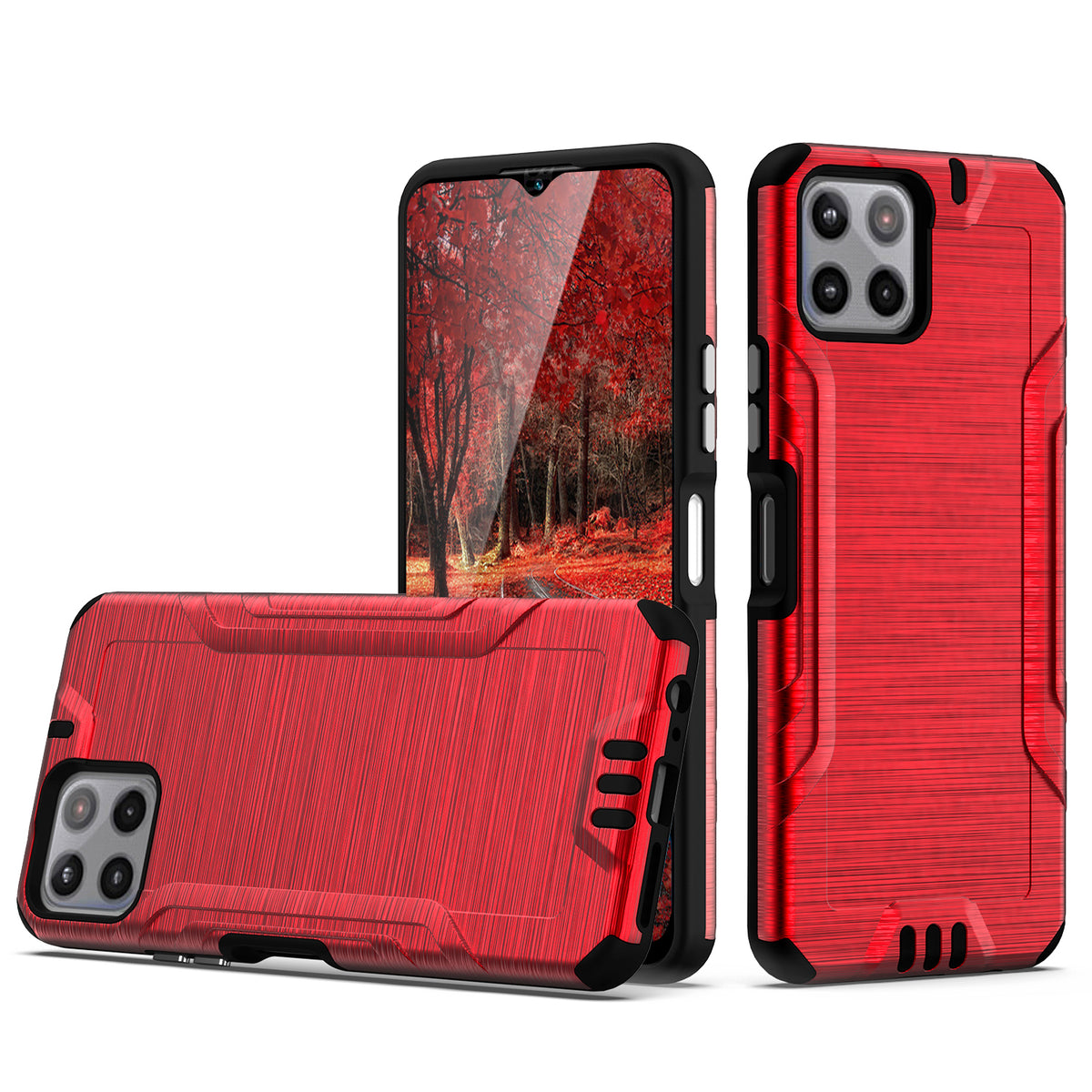 TJS "Herculus" Hybrid Phone Case for Boost Mobile Celero 5G Plus 2023