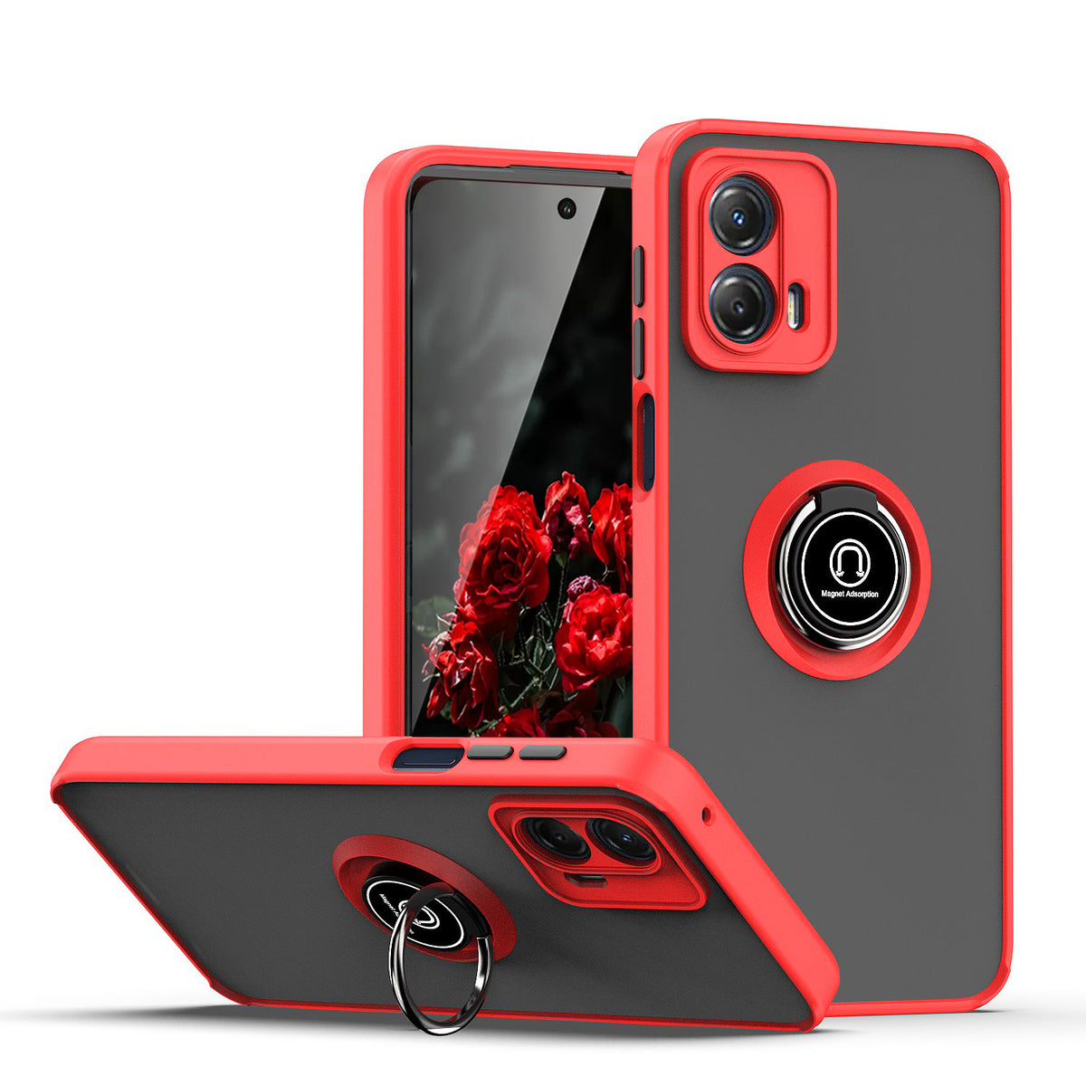 TJS "Define" Ring Kickstand Phone Case for Motorola G 5G 2023