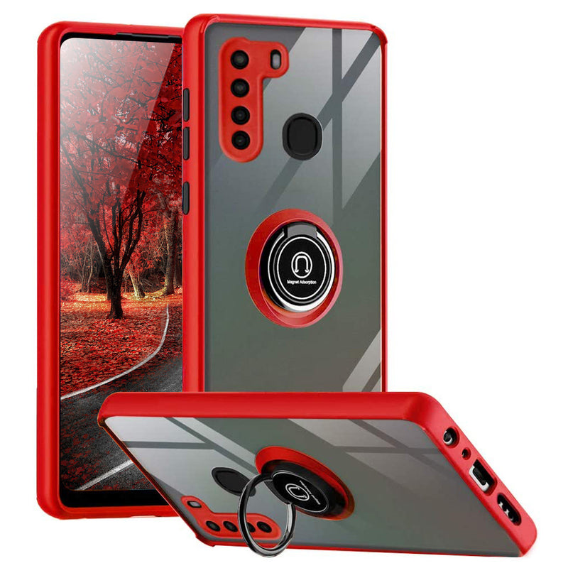 TJS "Define" Ring Kickstand Phone Case for Samsung A21
