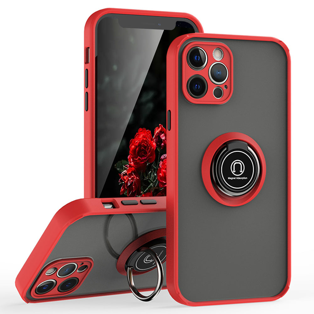 TJS "Define" Ring Kickstand Phone Case for iPhone 12 Pro Max