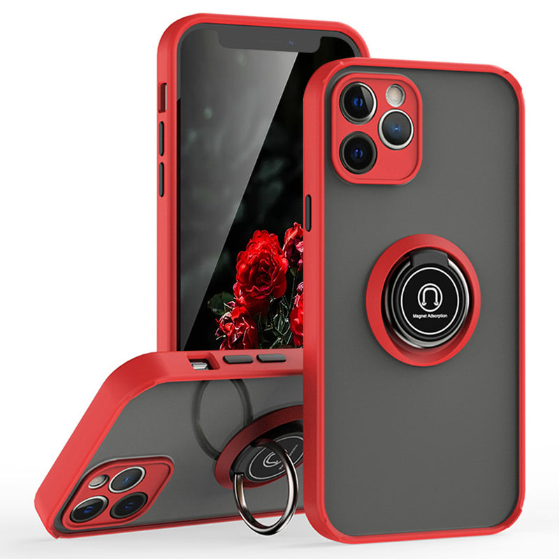 TJS "Define" Ring Kickstand Phone Case for iPhone 12