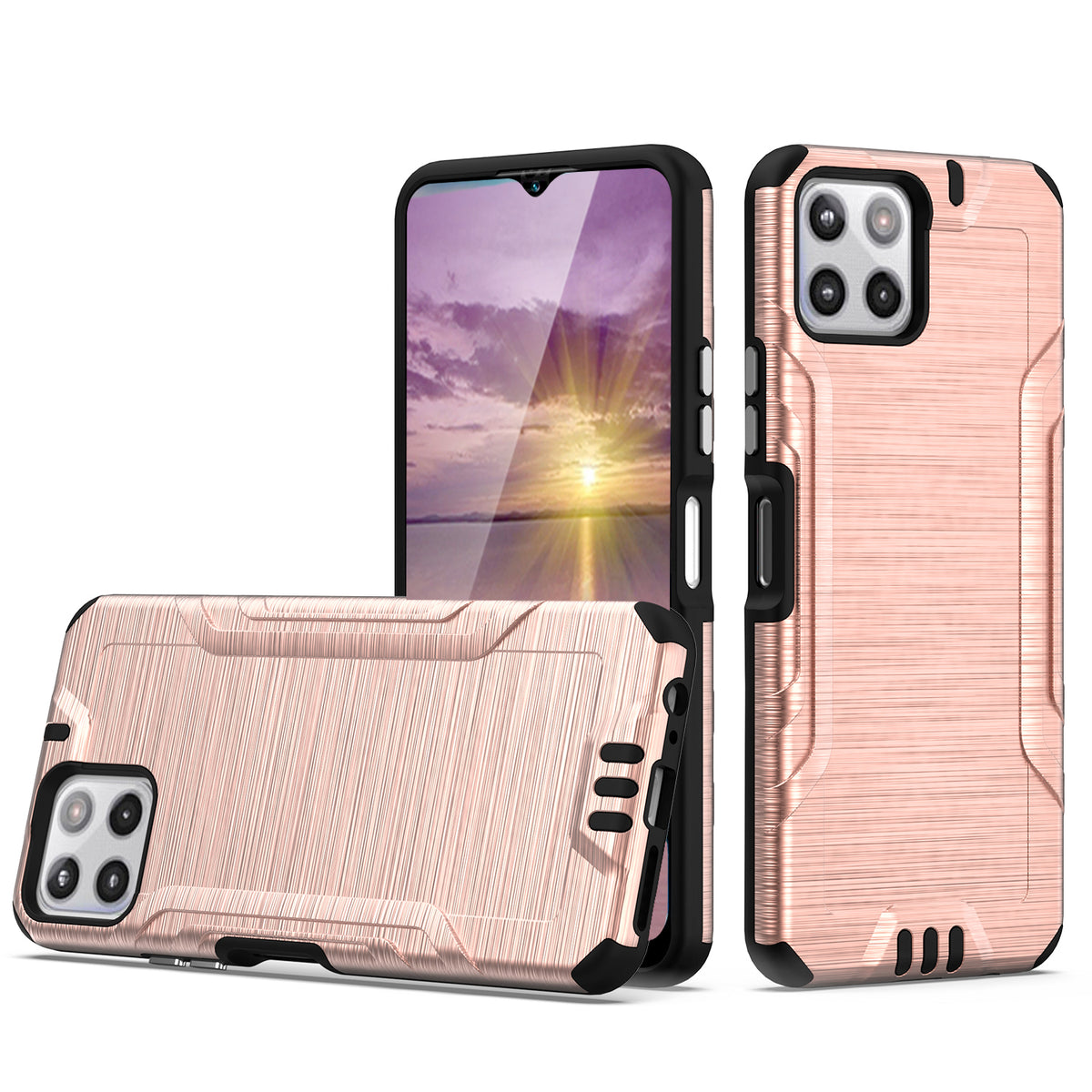 TJS "Herculus" Hybrid Phone Case for Boost Mobile Celero 5G Plus 2023
