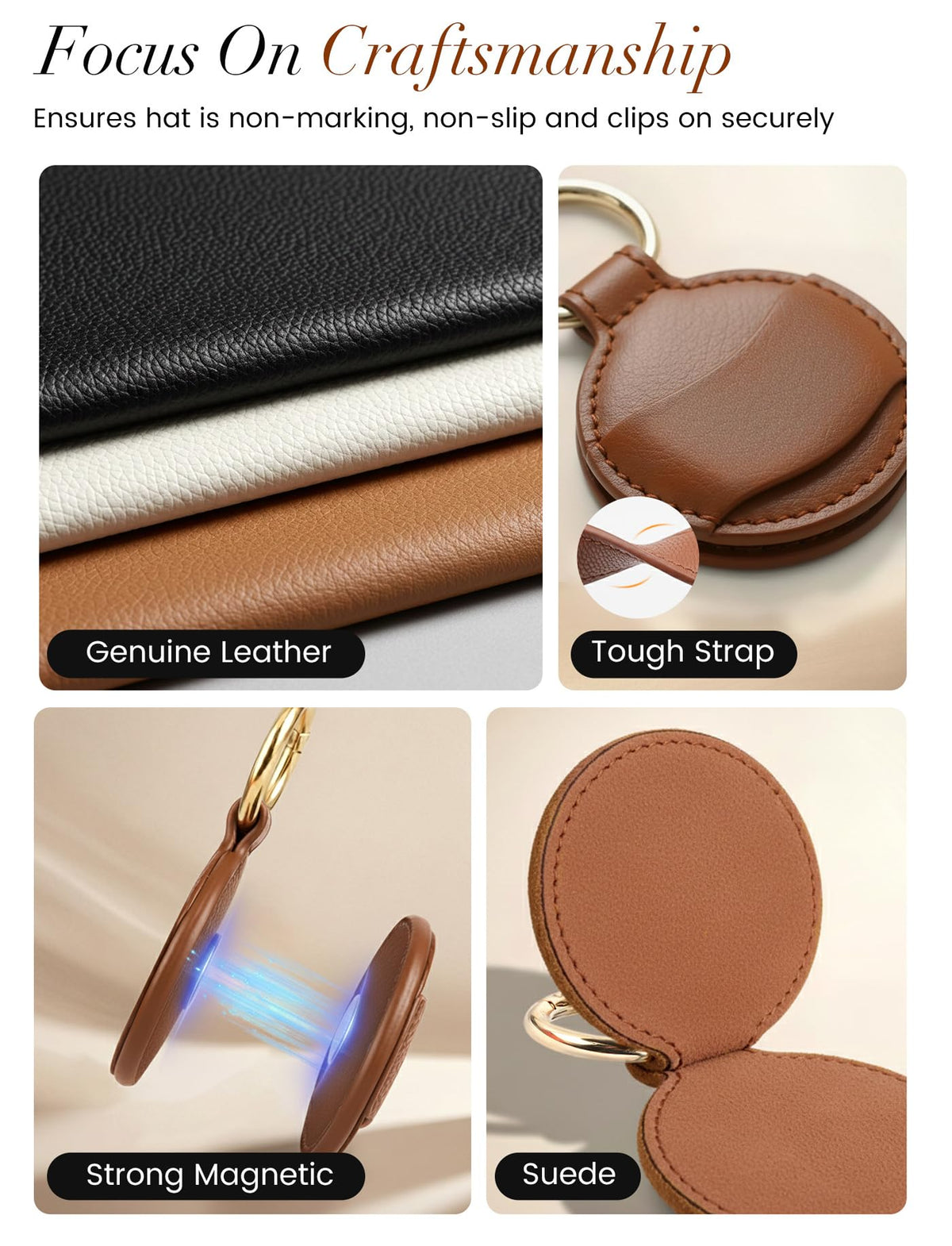 Niveaya Magnetic Hat Clip for Hanging Sunglasses, Strong Magnet - image 3