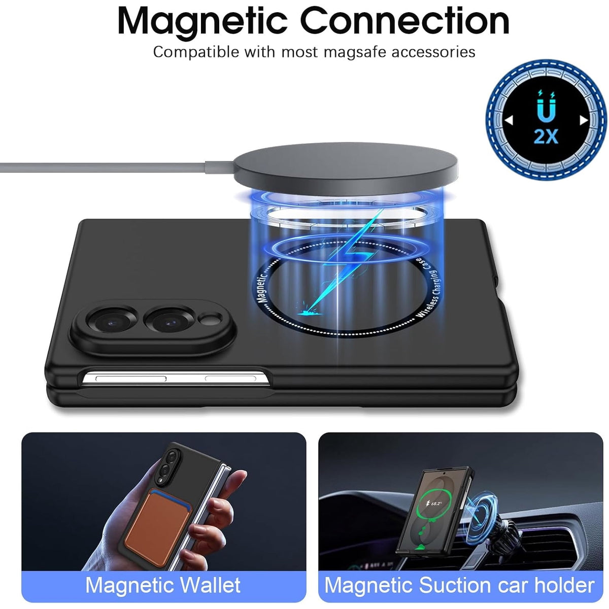 TJS Samsung Galaxy Z Fold8 phone case - Black - image 3