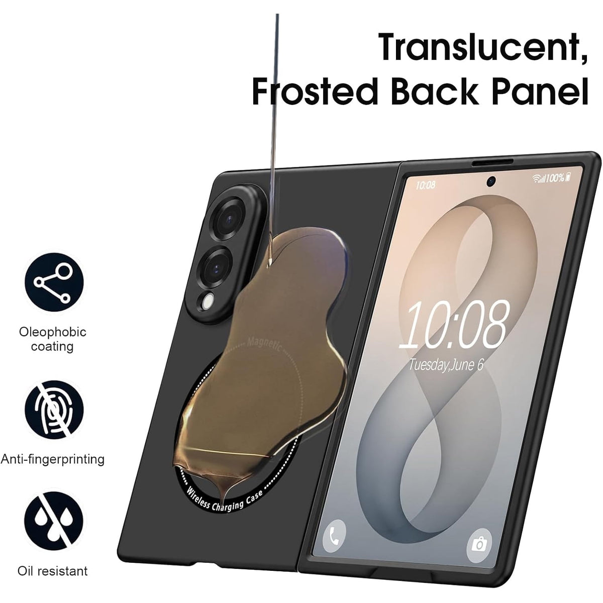 TJS Samsung Galaxy Z Fold8 phone case - Black - image 5