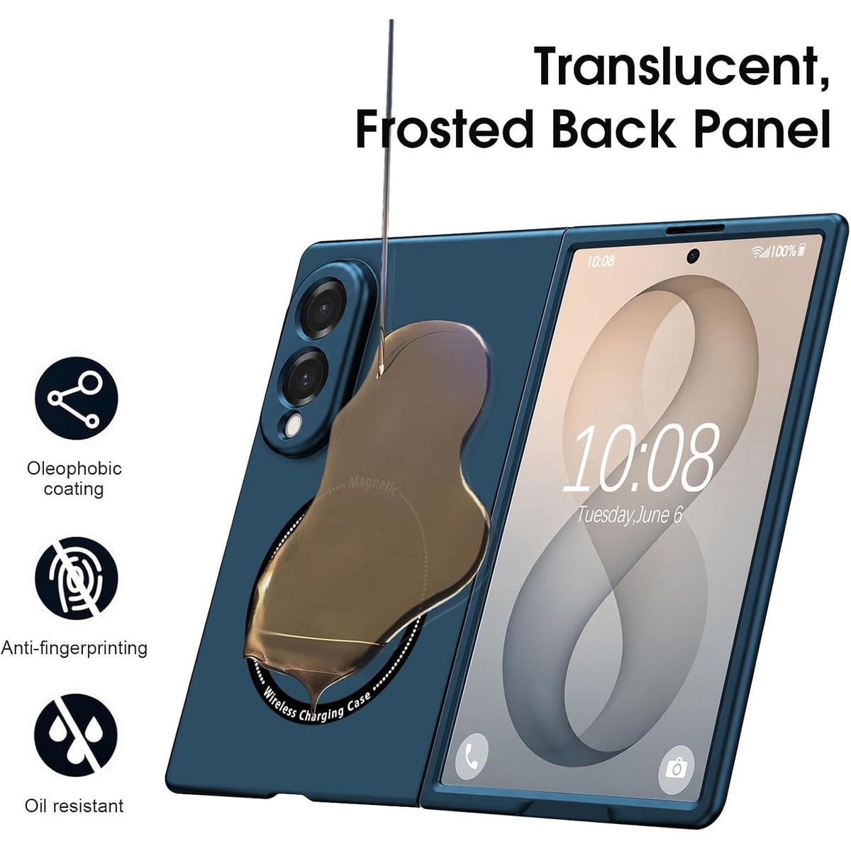 TJS Samsung Galaxy Z Fold8 phone case - Blue - image 5