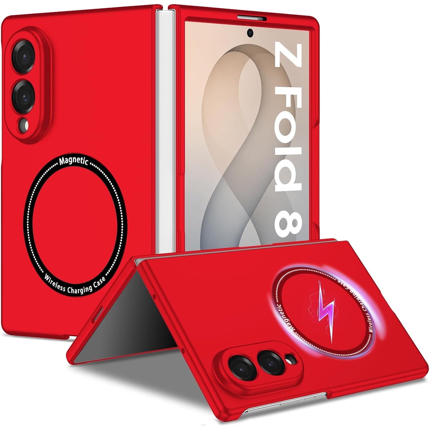 TJS Samsung Galaxy Z Fold8 phone case - Red - image 1
