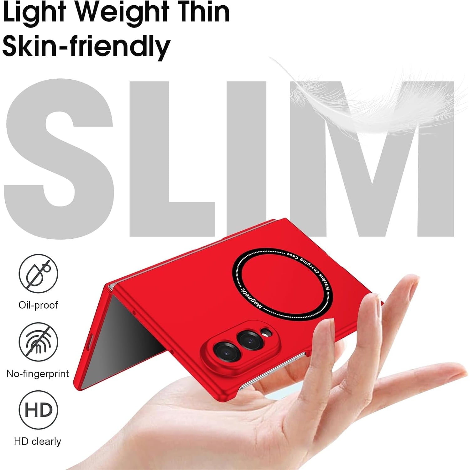TJS Samsung Galaxy Z Fold8 phone case - Red - image 4