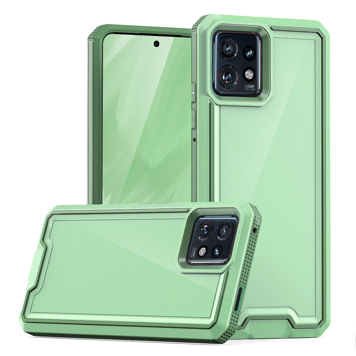 TJS "Reveal" Hybrid Phone Case for Motorola Edge Plus 2023