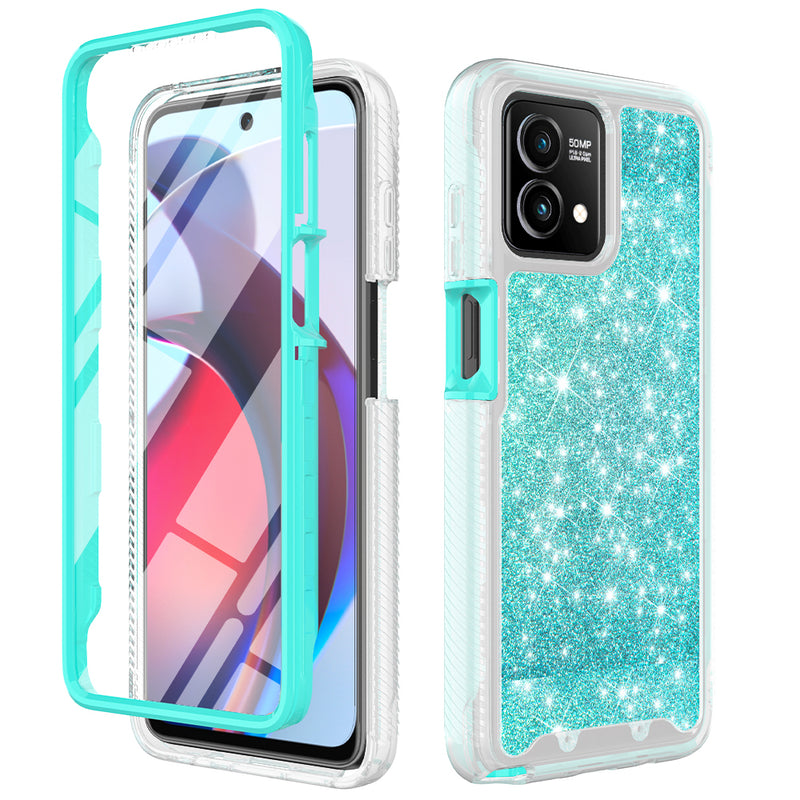 TJS "JUNO" Built-in Screen Protector Full-Body Protection Phone Case for Motorola G Stylus 5G 2023
