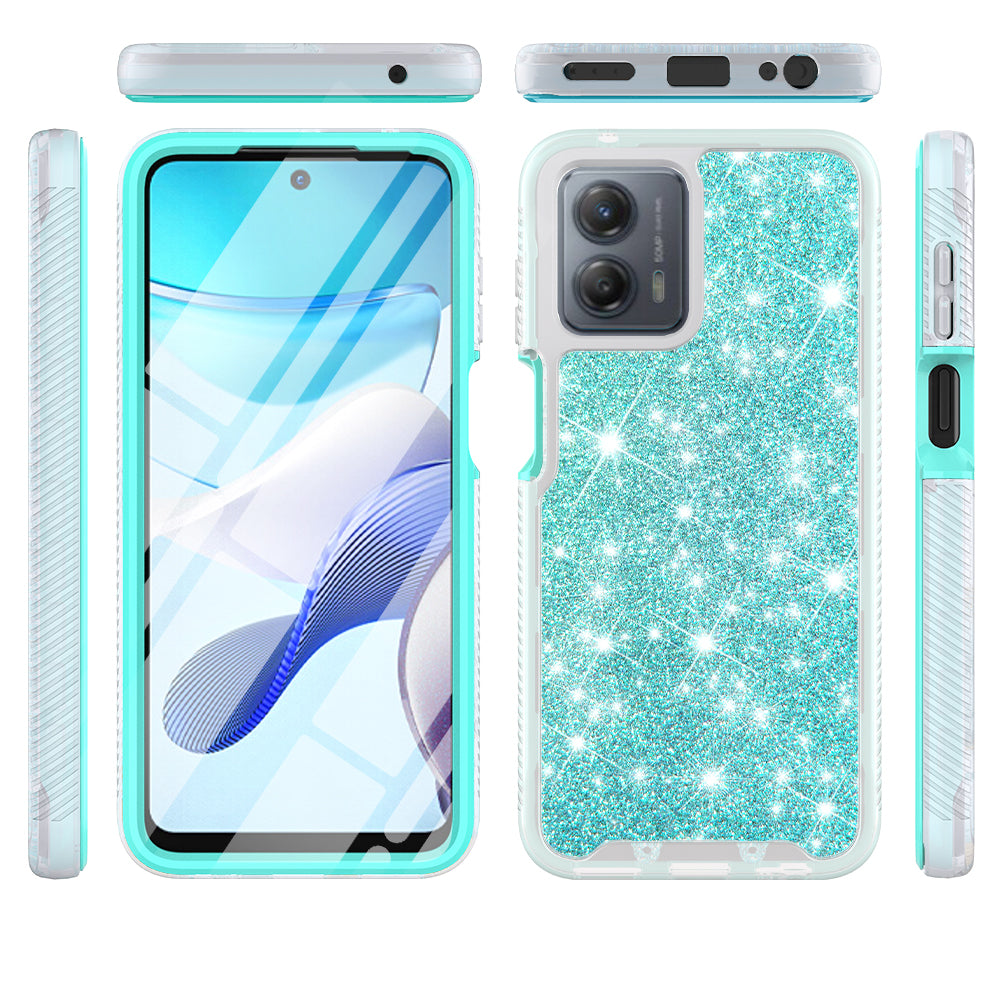 TJS "JUNO" Built-in Screen Protector Full-Body Protection Phone Case for Motorola G 5G 2023