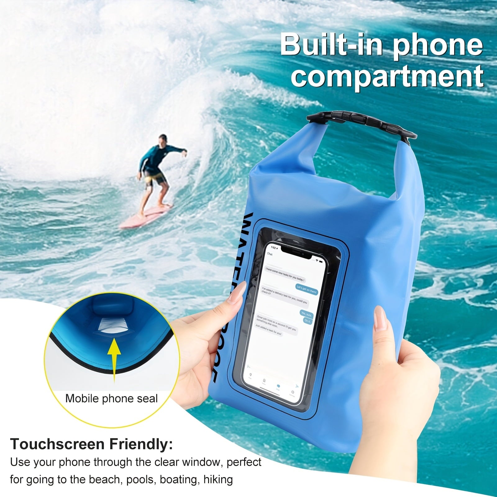 TJS 5L IP68 waterproof dry bag detail