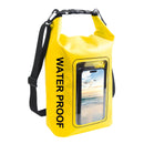 TJS 5L IP68 waterproof dry bag with built-in phone pouch, Yellow