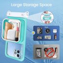 TJS 8.5-inch floating waterproof phone pouch Black+Green