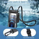 TJS 8.5-inch floating waterproof phone pouch Black+Green