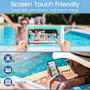 TJS 8.5-inch floating waterproof phone pouch Black+Green