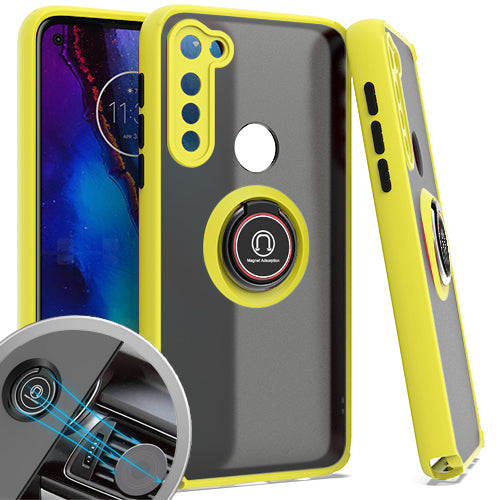 TJS "Define" Ring Kickstand Phone Case for Motorola G Stylus