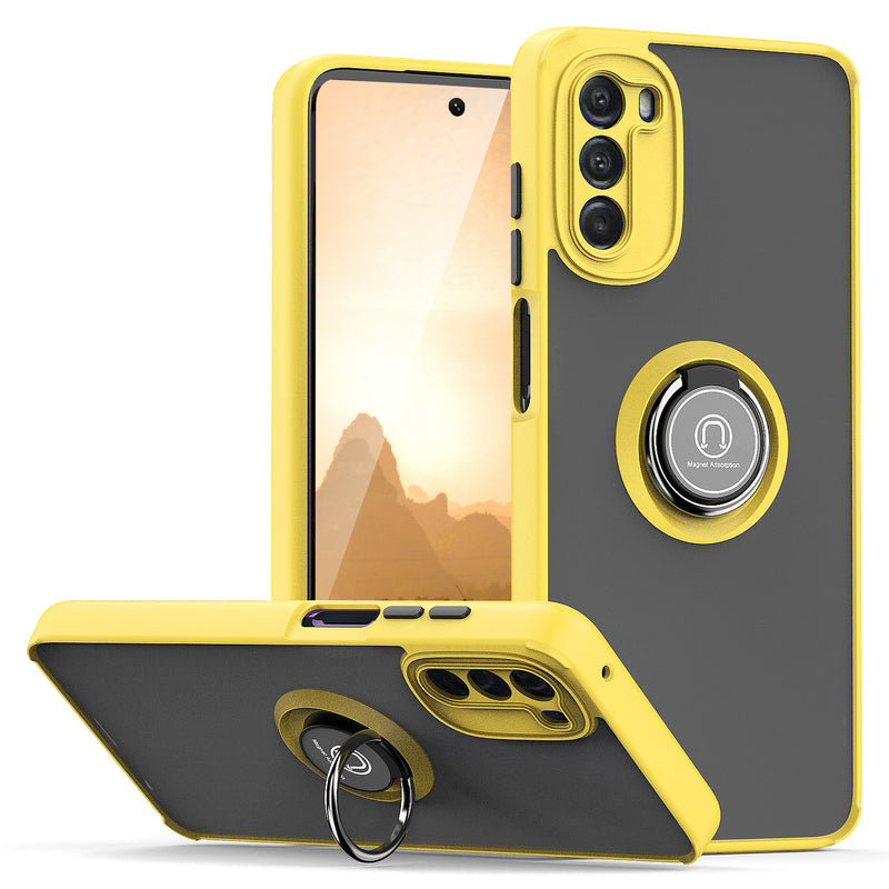 TJS "Define" Ring Kickstand Phone Case for Motorola G 5G 2022