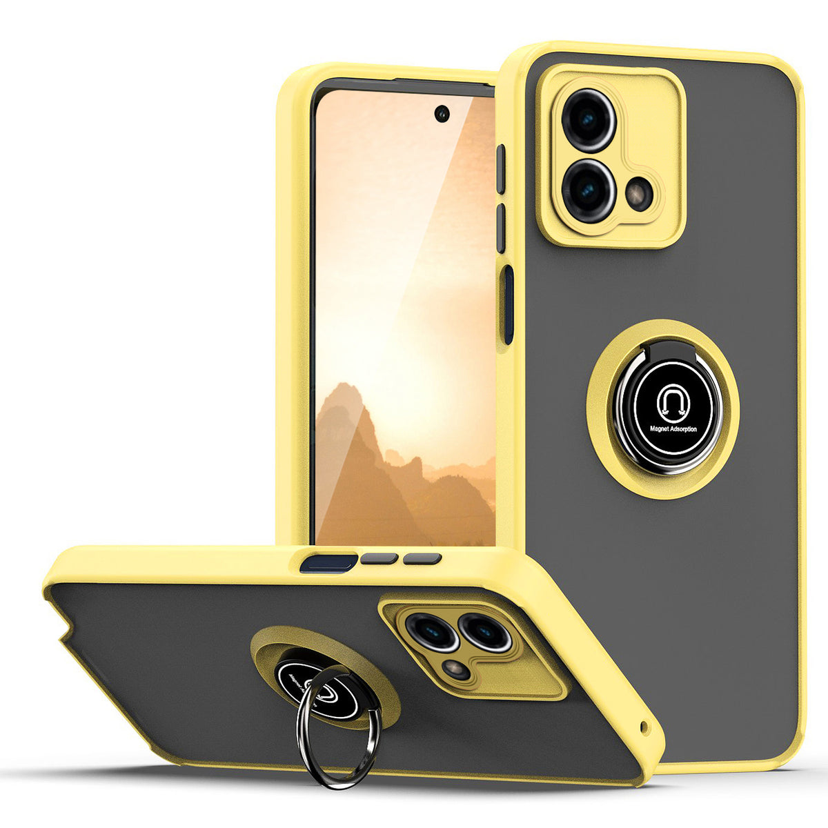 TJS "Define" Ring Kickstand Phone Case for Motorola G Stylus 5G 2023