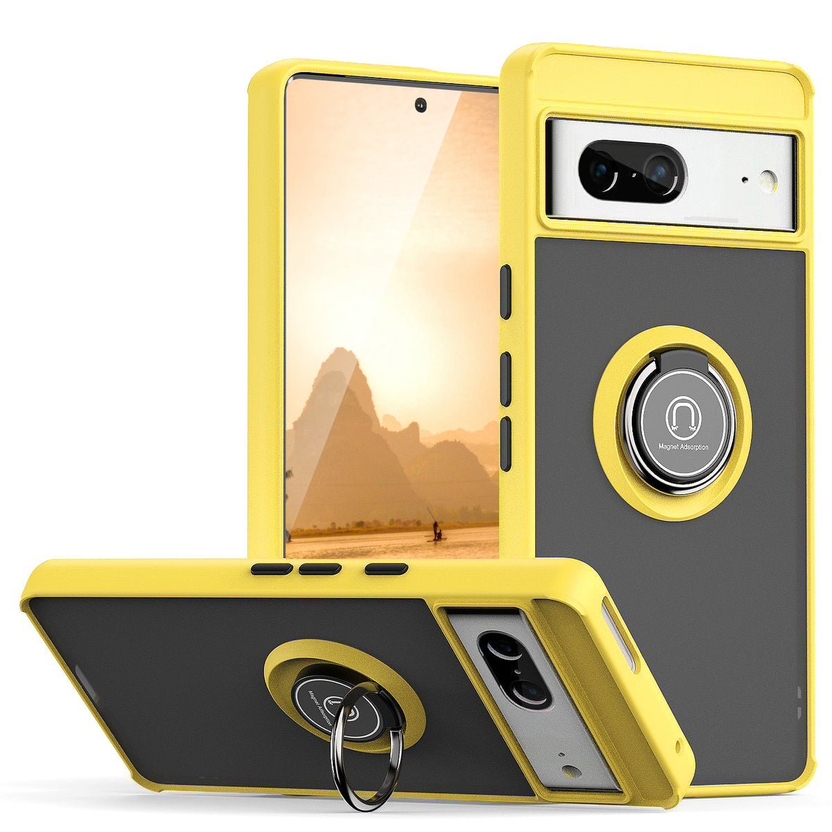 TJS "Define" Ring Kickstand Phone Case for Pixel7