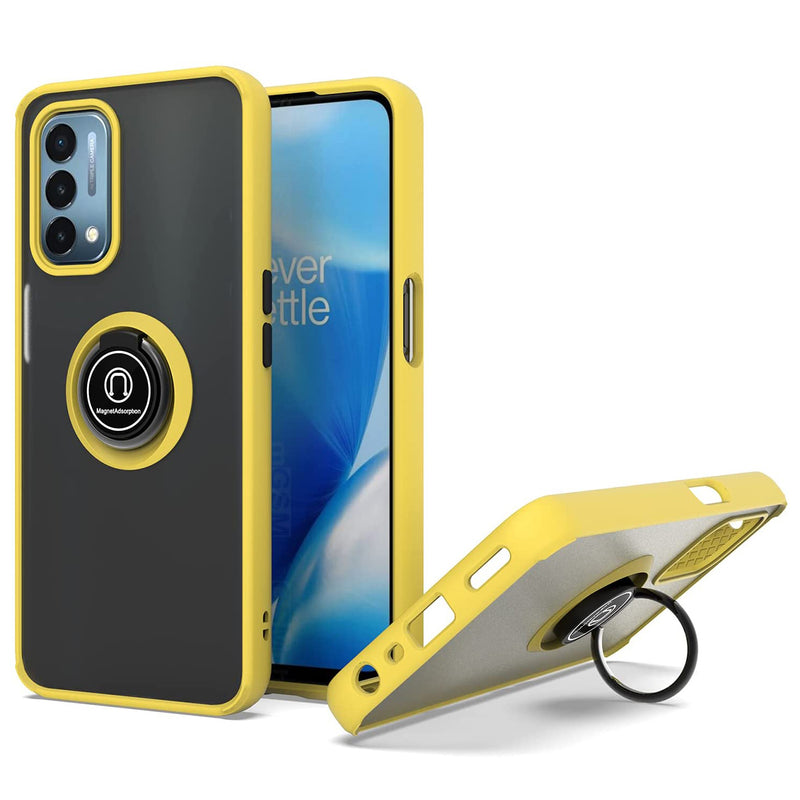TJS "Define" Ring Kickstand Phone Case for OnePlus Nord N200
