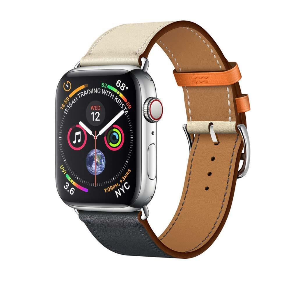 Leather TWO-TONE Watch Band Strap for Apple Watch Series 5/4/3/2/1 - InfinityAccessories017