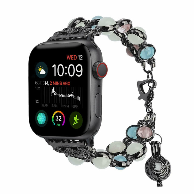 Luminous Pearl Watch Band Strap Metal Bracelet for Apple iWatch Series 4/3/2/1 - InfinityAccessories017