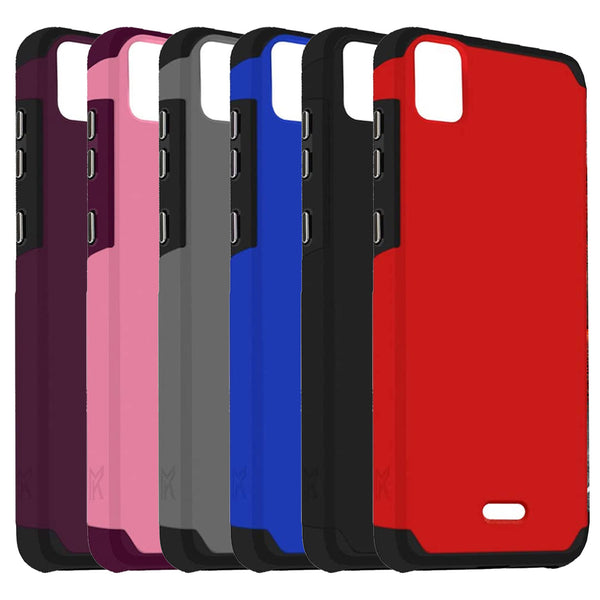 TJS "ArmorLux" Hybrid Phone Case for Cricket Vision Plus