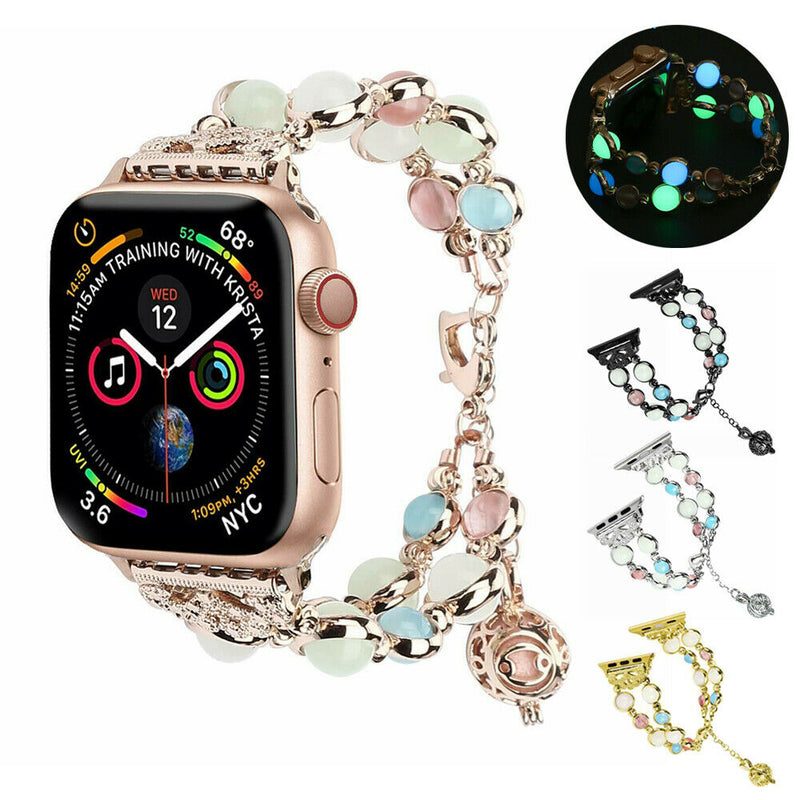 Luminous Pearl Watch Band Strap Metal Bracelet for Apple iWatch Series 4/3/2/1 - InfinityAccessories017