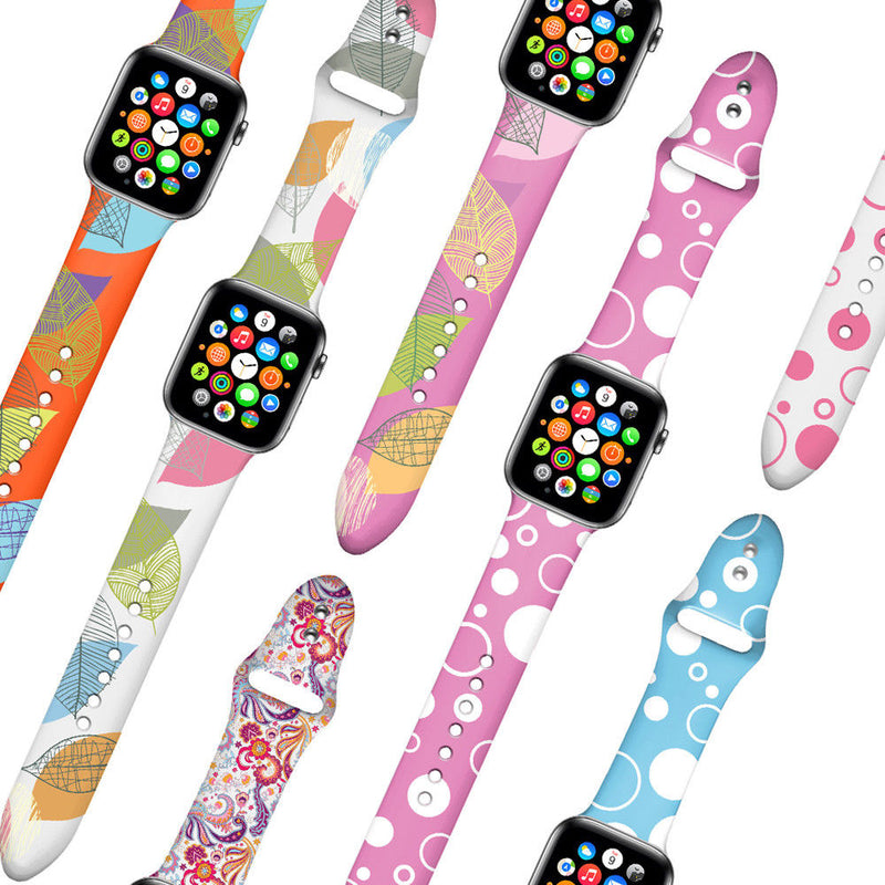 Patterned Silicone Watch Band Strap for Apple Watch Series 5/4/3/2/1 - InfinityAccessories017
