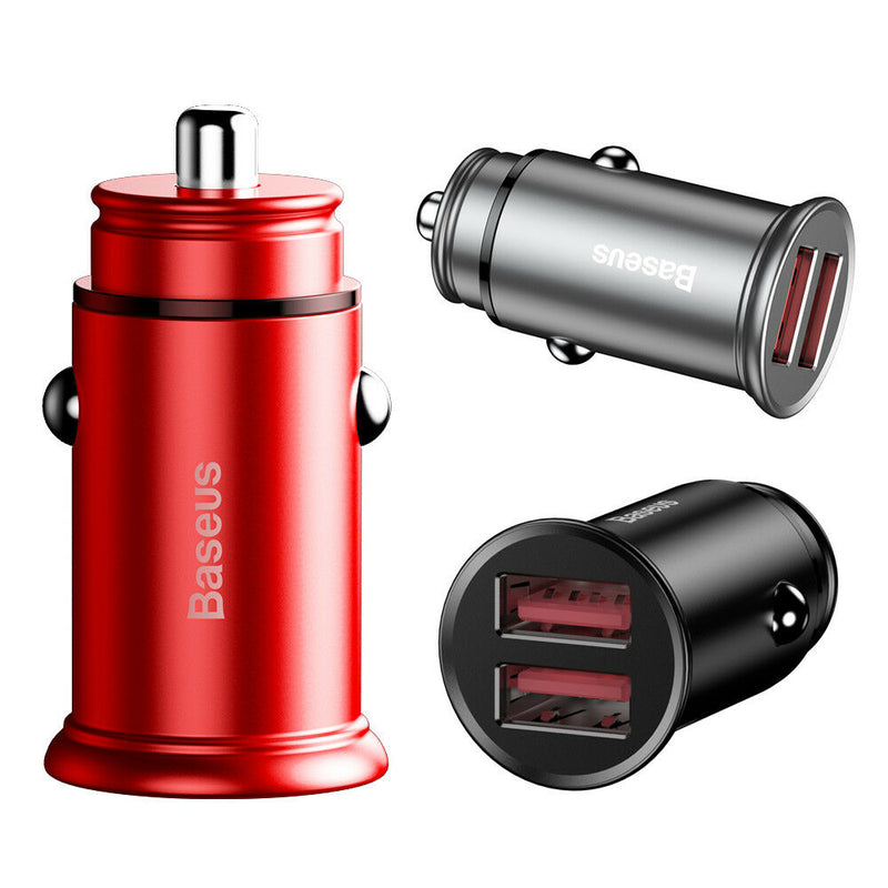 Dual USB Ports Car Charger 30W Fast Charging QC 3.0 AFC - InfinityAccessories017